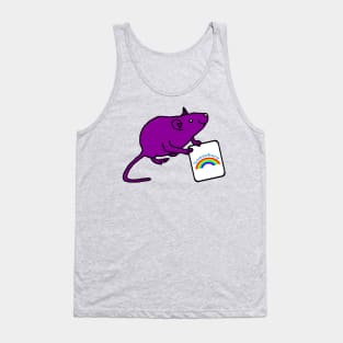 Purple Rat Puns with Somewhere Rainbow Tank Top